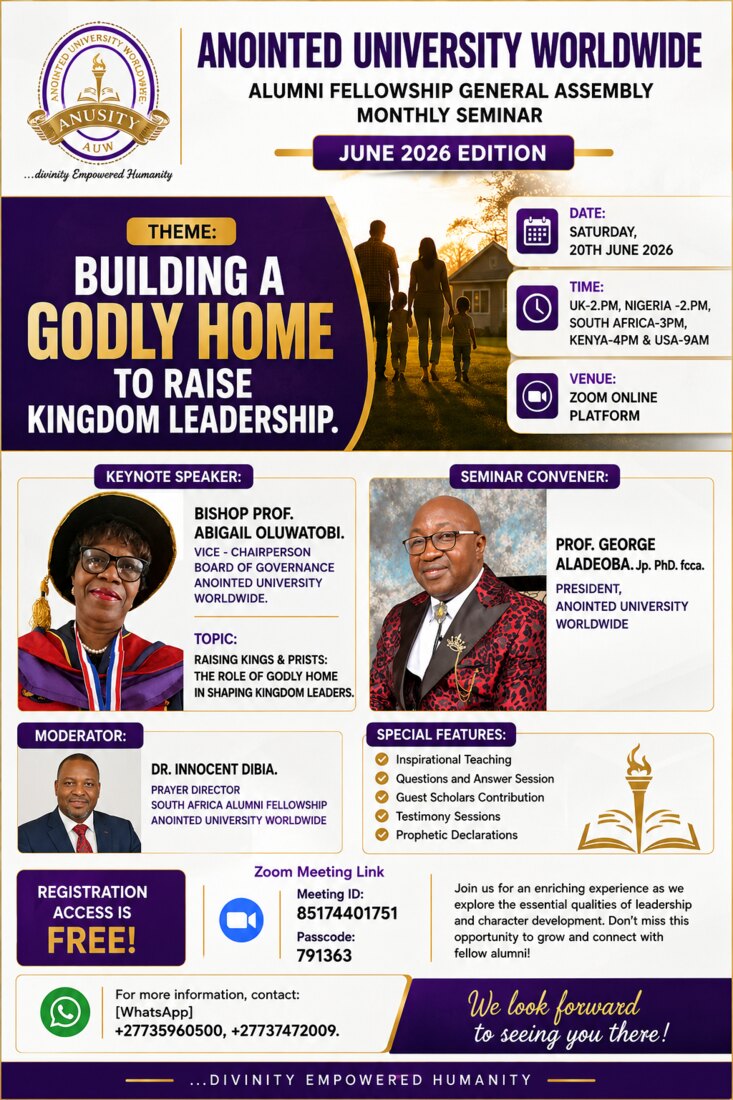 Anointed University seminar campaign artwork